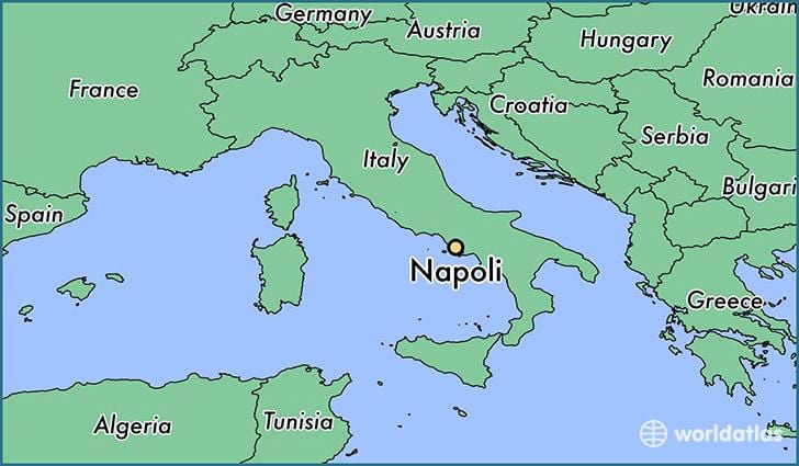 harta e italisë, duke treguar napolit