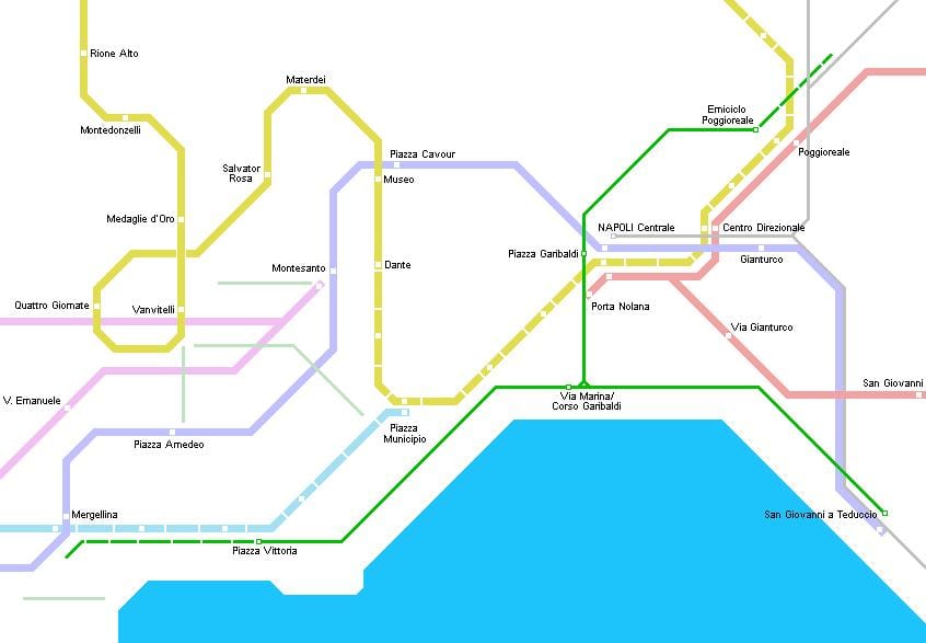 Harta e napolit tramvaj 