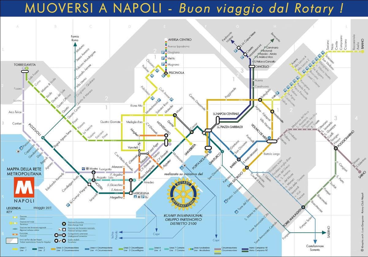 napoli transportit hartë