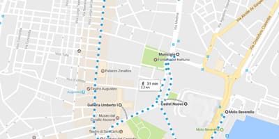 Napoli turne në këmbë hartë