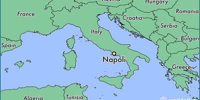 Harta e italisë, duke treguar napolit