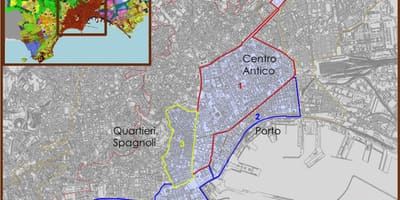 Harta e napolit qendrës historike